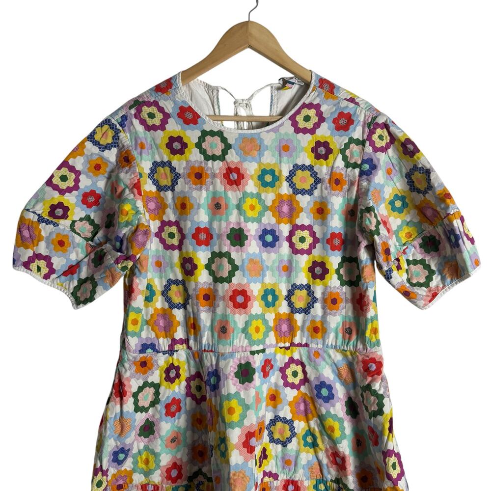 Mira Mikati White Floral Crochet Maxi Dress with Multicolor Flowers - Picture 8 of 16
